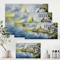 Designart - Mountain Village By The River In Austria