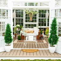 4ft. UV Resistant Artificial Cypress Tower Tree (Indoor/Outdoor)