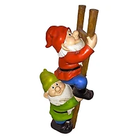Design Toscano 12" Up the Ladder: Climbing Garden Gnome Statue