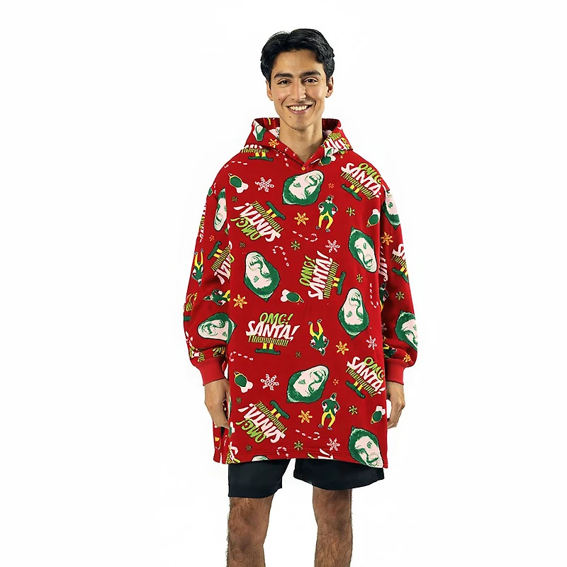 Elf™ OMG! Santa! Red Oversized Hoodie
