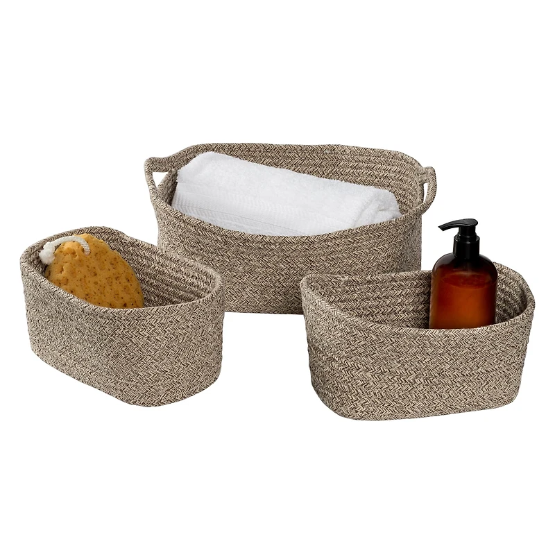 Honey Can Do Champagne Nested Linen Basket Set