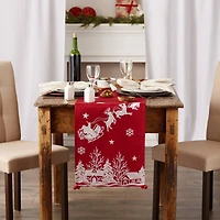 DII® 70" Santa's Sleigh Embroidered Table Runner