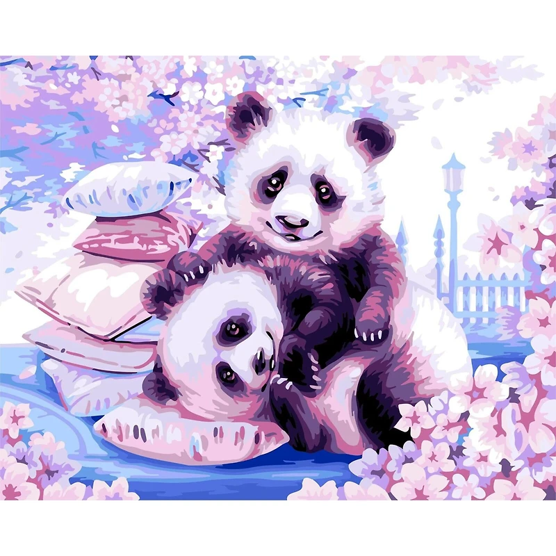 Crafting Spark Japanese Pandas Painting by Numbers Kit