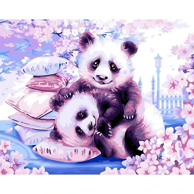 Crafting Spark Japanese Pandas Painting by Numbers Kit