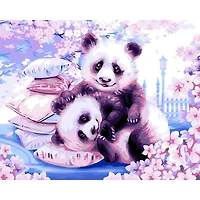 Crafting Spark Japanese Pandas Painting by Numbers Kit
