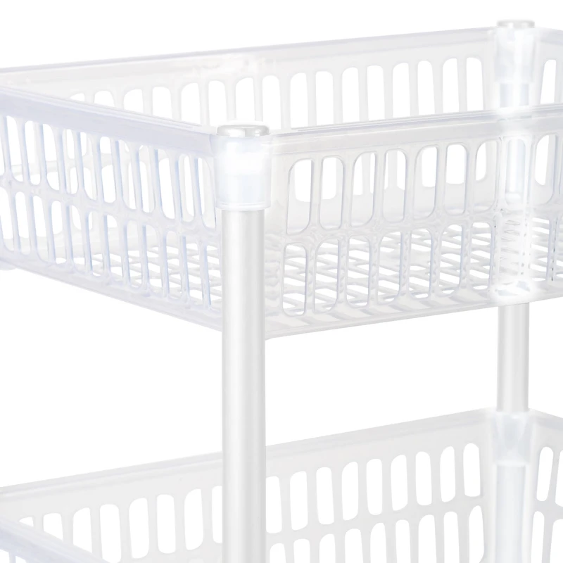 Kitchen Details White 4-Tier Slim Shelf