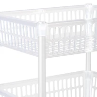 Kitchen Details White 4-Tier Slim Shelf