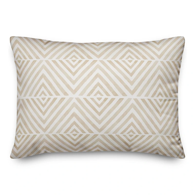 Cream Diamond Pattern Throw Pillow