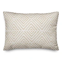 Cream Diamond Pattern Throw Pillow