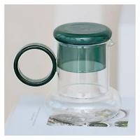 Hello Honey® 6.5" Clear & Green Crystal Clarity Glass Pitcher Set