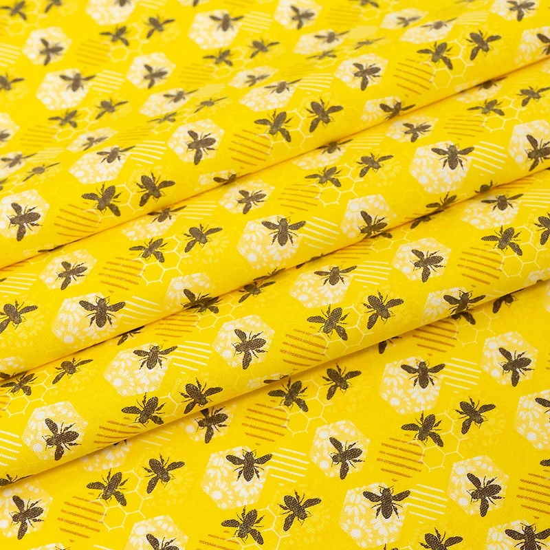 SINGER Tossed Bees Cotton Fabric