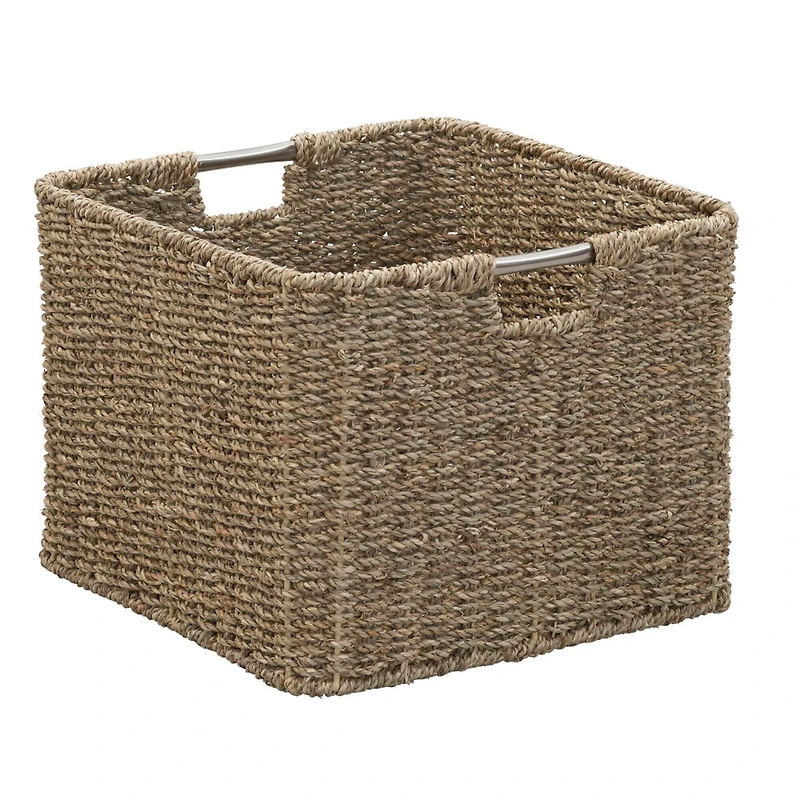 Household Essentials Seagrass Square Wicker Basket 
