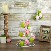 Pastel Pink, White and Green Floral Cut-Out Easter Egg Tree