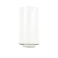 12" Clear Glass Wide Minimalistic Glass Vase