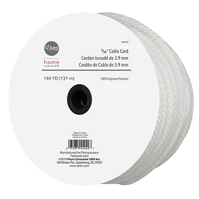 Dritz® Home White 5/32" Polyester Cable Cord, 144yd.