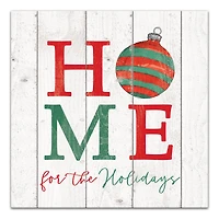 Home For Holidays Ornament 20x20 Canvas Wall Art
