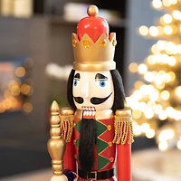 Glitzhome® 24" Wooden Christmas King Nutcracker