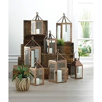 13.75" Rose Metal Frame Caring Lantern