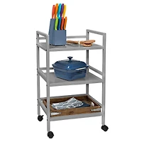 Honey Can Do Gray Metal Rolling Cart