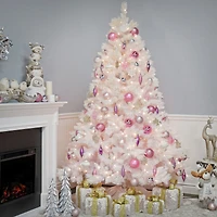 7ft. Pre-Lit Winchester White Pine Artificial Christmas Tree, Clear Lights