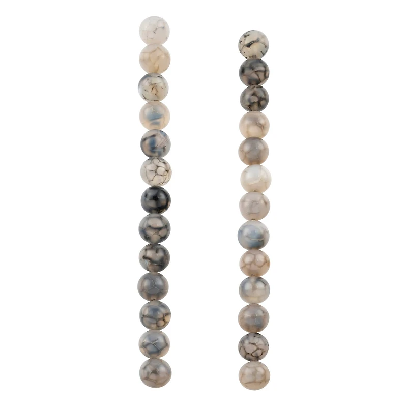 Black Rutilated Agate Round Beads, 10mm by Bead Landing™