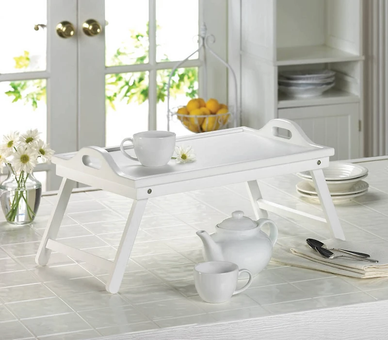 20" White Folding Tray