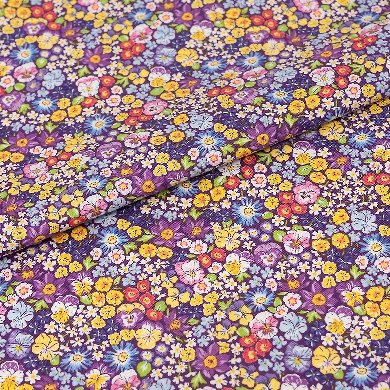 SINGER Multi Pansy Floral Cotton Fabric