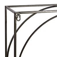 Gray Metal Contemporary Wall Shelf, 32" x 32" x 7"