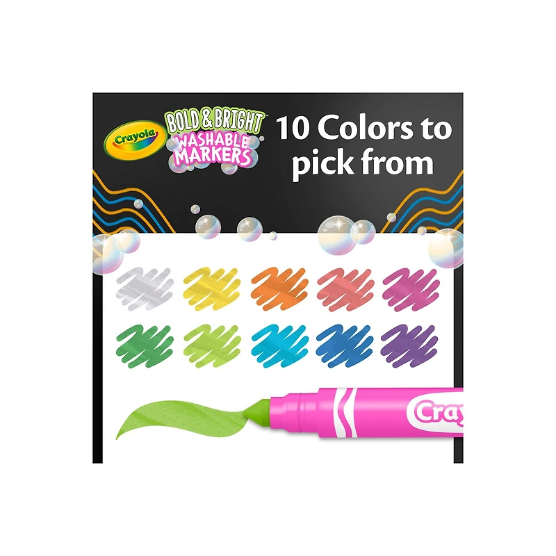 Crayola® Bold & Bright Broad Line Washable Markers, 10ct.