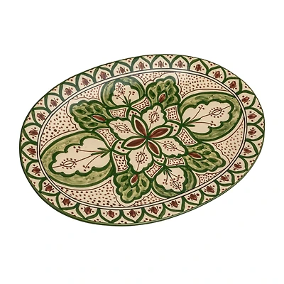 Hello Honey® 16.5" Garden Tapestry Stoneware Platter