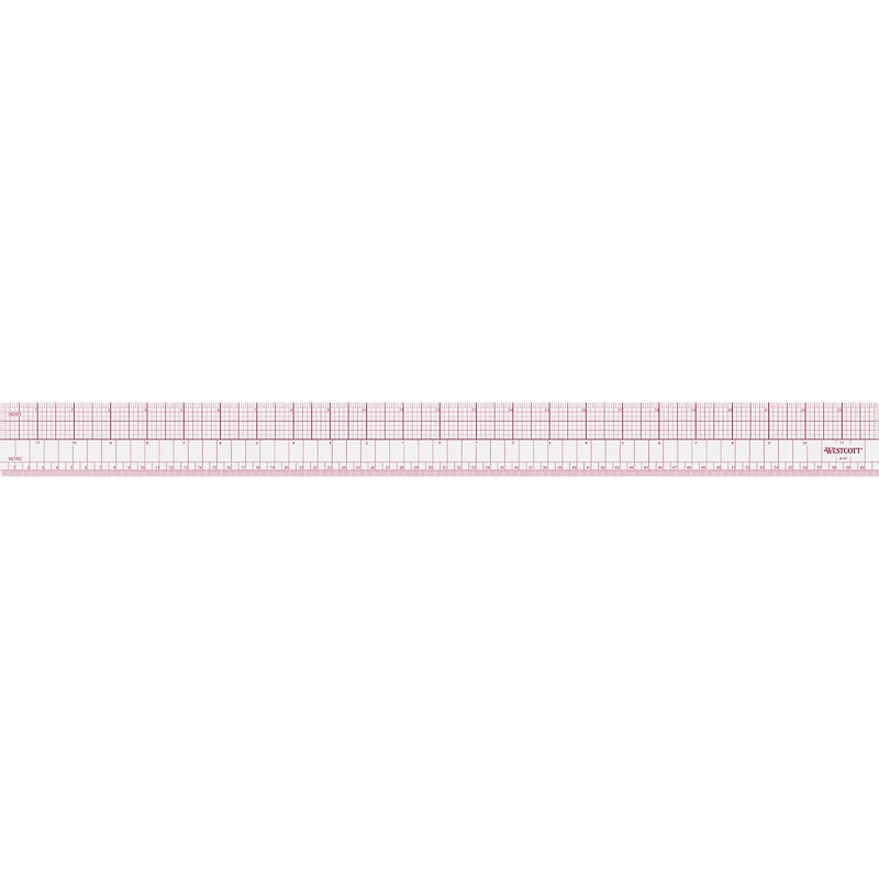 Westcott® 8ths Clear Beveled Ruler