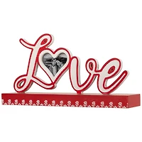 12" Valentine's Day Heart & Floral "Love" Photo Frame