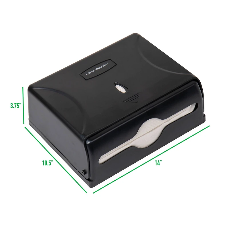 Mind Reader Black Multi-Fold Paper Towel Dispenser