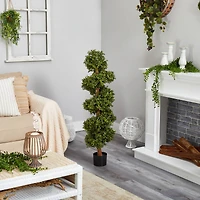 4ft. Potted Spiral Boxwood Topiary Tree