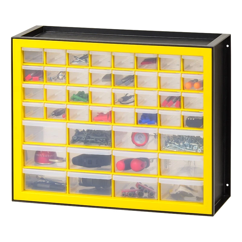IRIS® Yellow & Black 44-Drawer Parts Cabinet