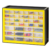 IRIS® Yellow & Black 44-Drawer Parts Cabinet