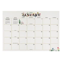 TF Publishing Medium 2025 Floral Monthly Blotter Desk Pad Calendar