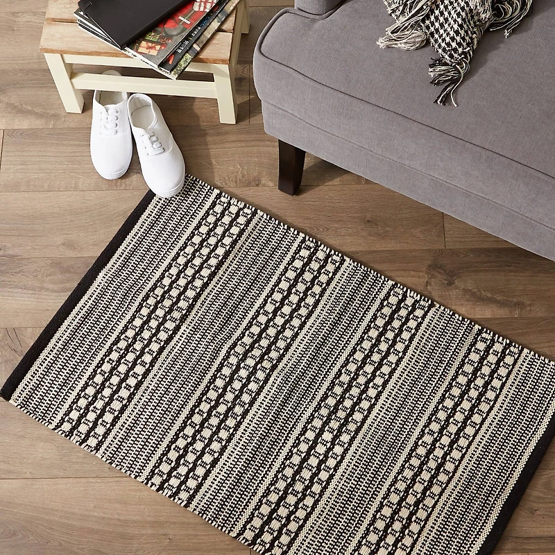 DII® Dobby Stripe Hand-Loomed Rug