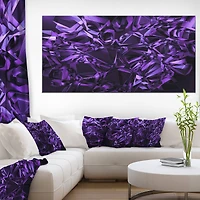 Designart - Purple Crystal Texture Design - Oversized Abstract Canvas Art Print