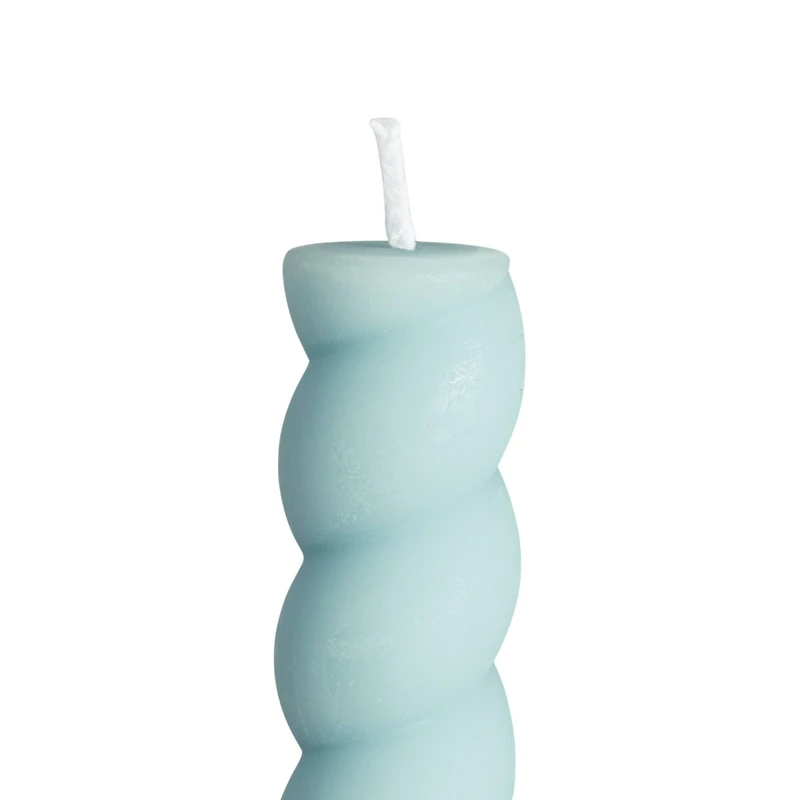 Hello Honey® 10" Light Blue Unscented Twisted Taper Candles, 2ct.