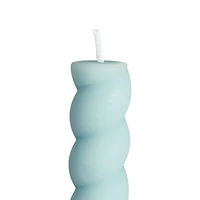 Hello Honey® 10" Light Blue Unscented Twisted Taper Candles, 2ct.