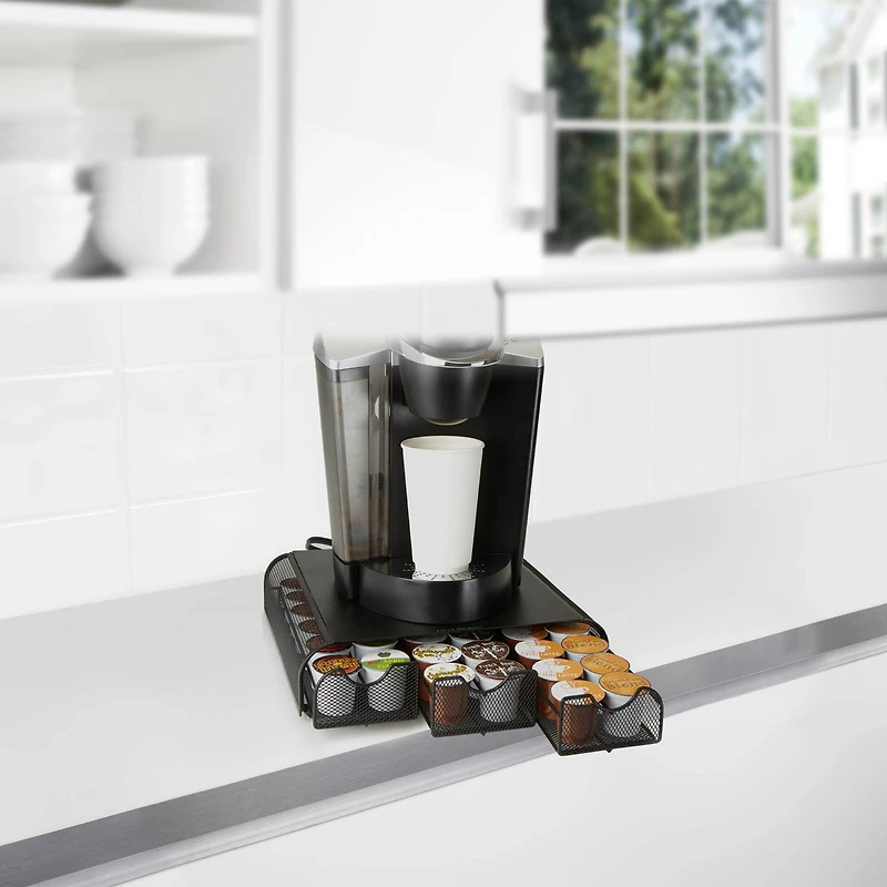 Mind Reader Black 36-Capacity Triple Drawer Single Serve Coffee Pod Holder Drawer