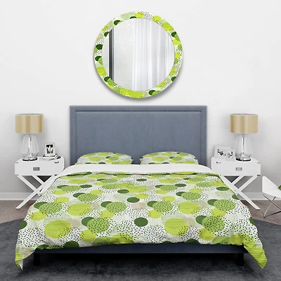 Designart 'Circular Abstract Retro Geometric X' Mid-Century Duvet Cover Set