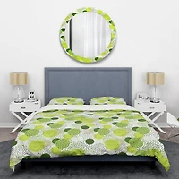 Designart 'Circular Abstract Retro Geometric X' Mid-Century Duvet Cover Set