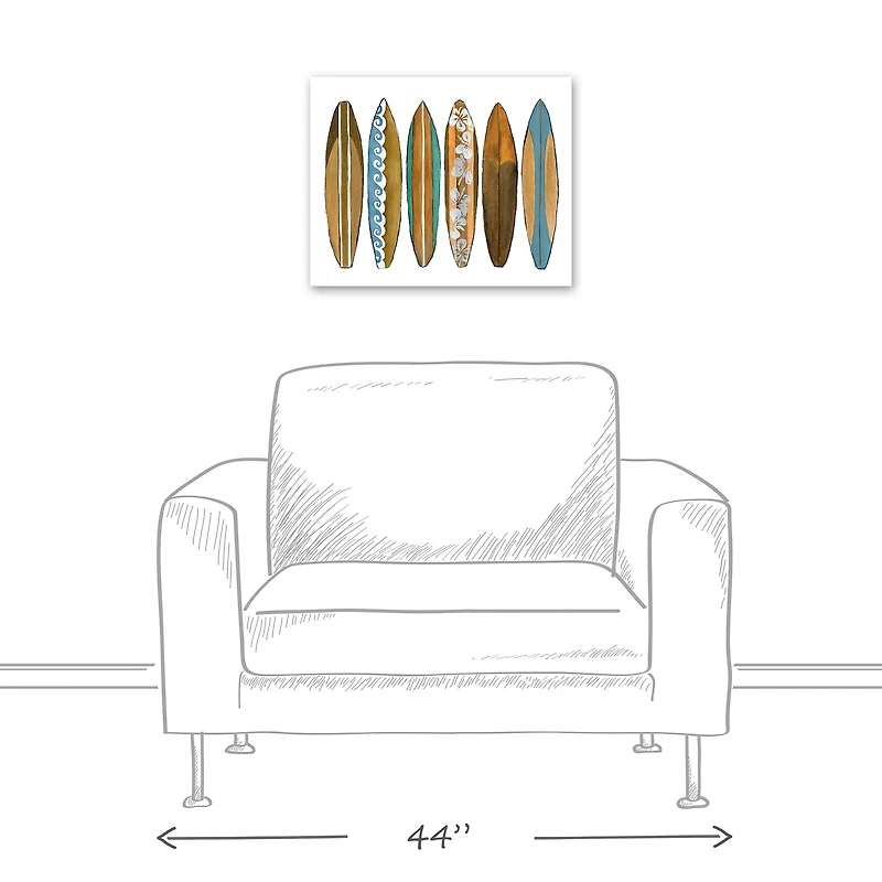 Surf Boards in a Row Canvas Wall Art