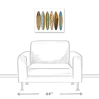 Surf Boards in a Row Canvas Wall Art