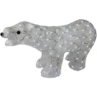 28" Lighted Commercial Grade Acrylic Polar Bear Christmas Display Decoration