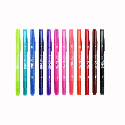 Tombow TwinTone Brights Dual-Tip Marker Set
