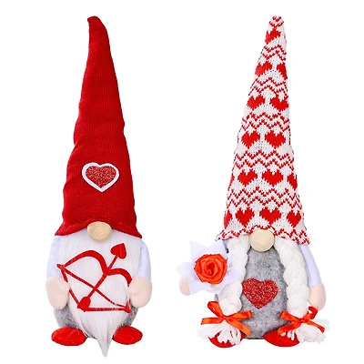 Santa's Workshop 13" Valentine Gnomes Decoration Set