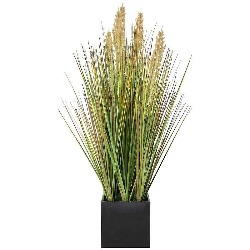 18" Green Foliage Artificial Plant with Black Pot